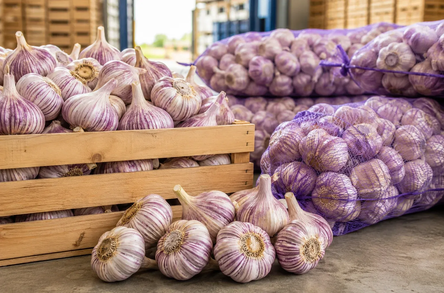 Fresh Purple Garlic